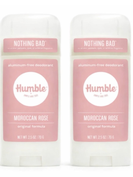 humble Other - 2 x New Humble aluminum free deodorant - Moroccan Rose